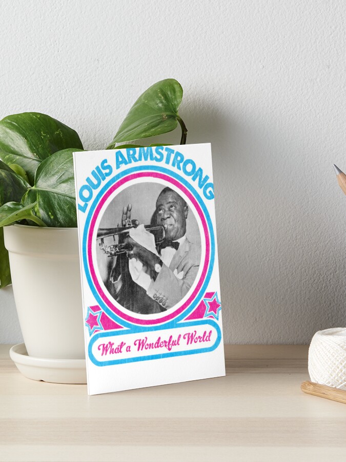 Louis Armstrong What A Wonderful World Kids T-Shirt Copy Photographic  Print for Sale by yuttanaa0403