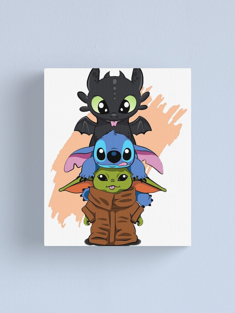 Stitch Yoda Baby Landscape Poster – Pop Up Tee