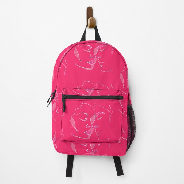 Item preview, Shades Of Bright Pink Line Art Couple In Love designed and sold by TrulyEpoque.