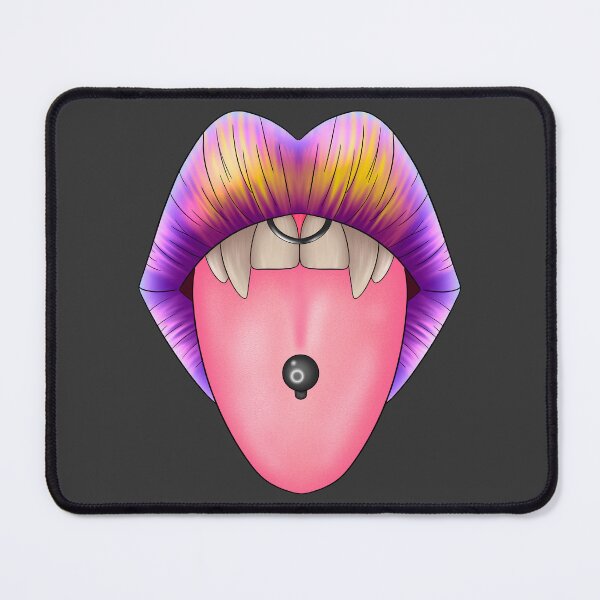 Item preview, Pastel Lipstick Vampire Teeth Tongue Sticking Out Design Version 6 designed and sold by JaxNaBox.