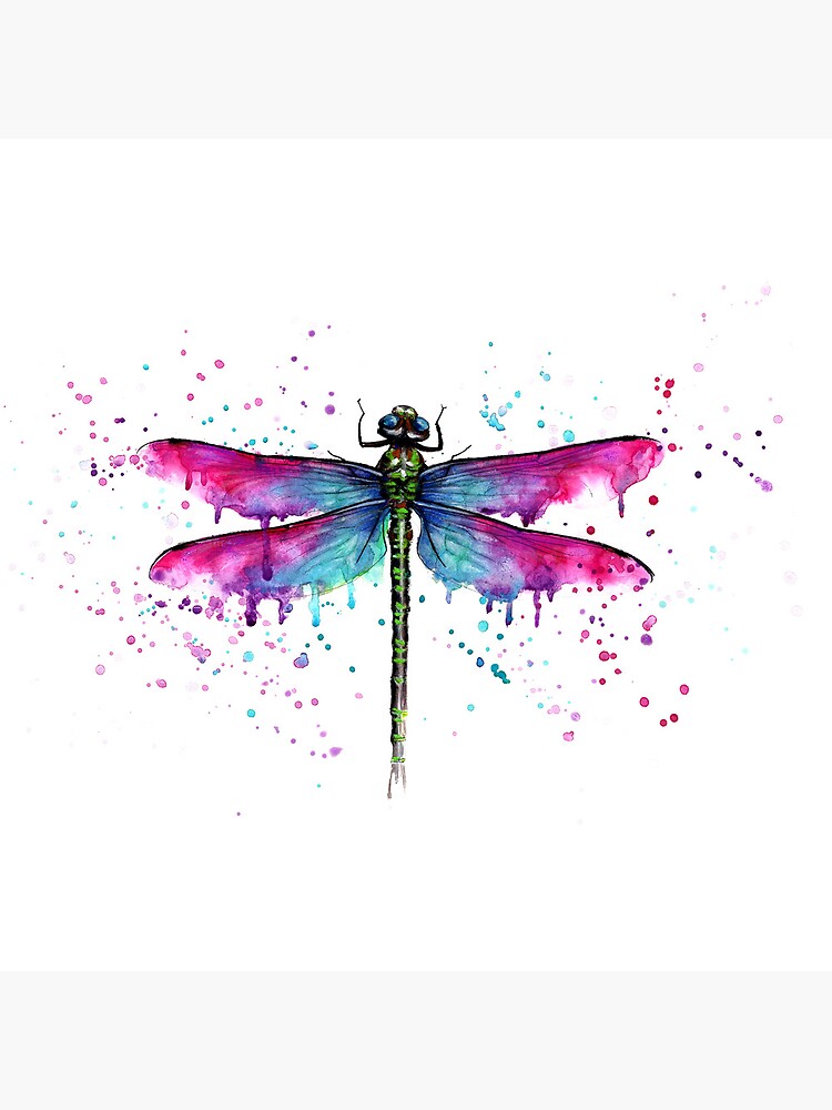 Watercolor Dragonfly with Flowers Graphic by Alchemy Designs · Creative  Fabrica