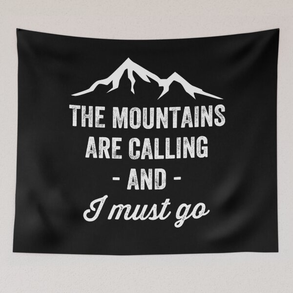 Item preview, The mountains are calling and I must go - funny camper designed and sold by Captain Mood.