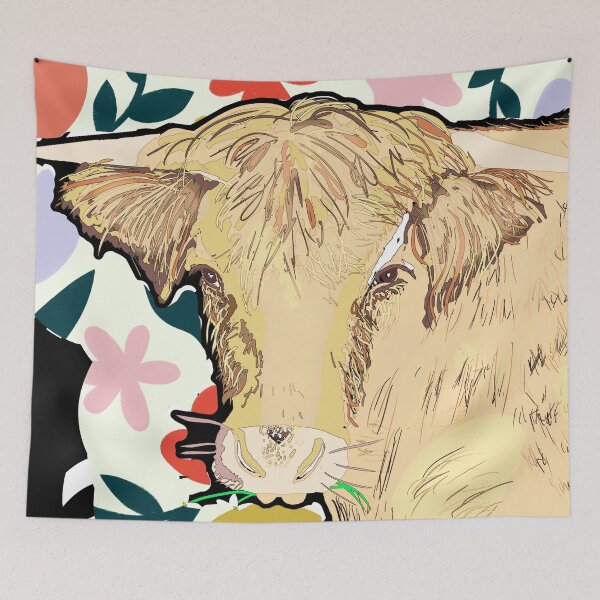 Item preview, Wild Bull Amongst the Flowers designed and sold by TinaJostDesigns.