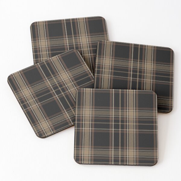 Item preview, Dark Academia Plaid Tartan in Black, Beige, and Brown designed and sold by Zab Butler Design.