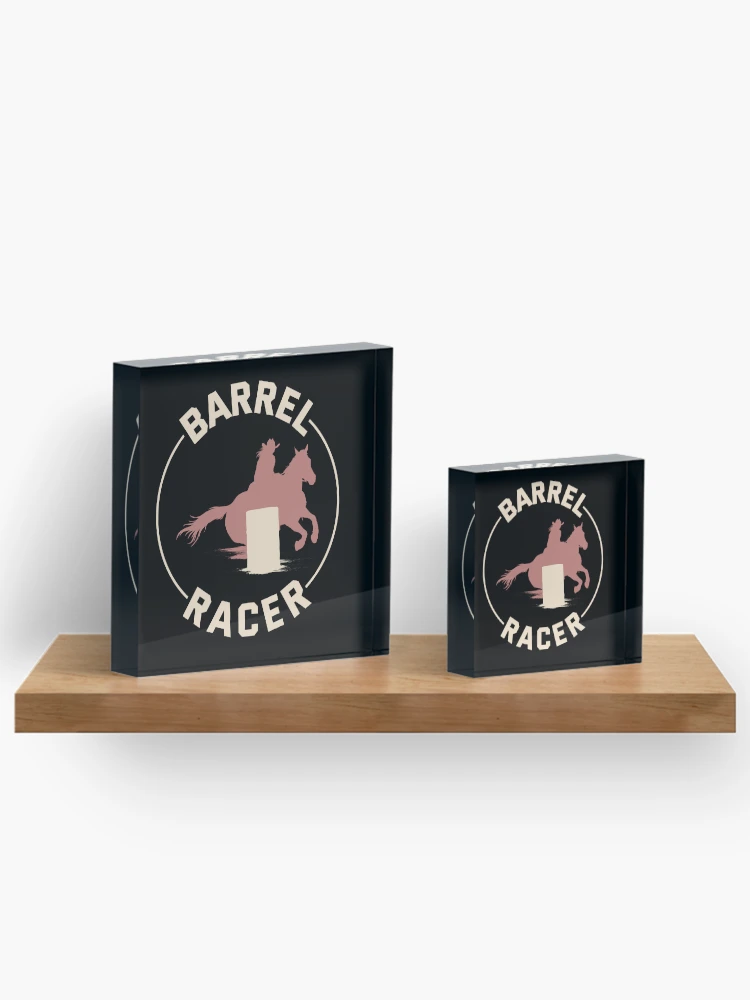 Thumbnail 3 von 5, Acrylblock, Barrel Racer Rodeo Racing Reiten Rennen designt und verkauft von TastefulTees.