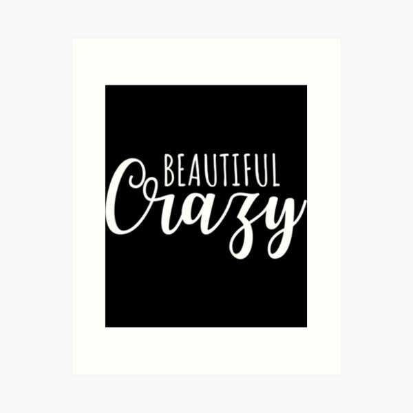 Luke Combs Beautiful Crazy Heart Song Lyric Print - Red Heart Print