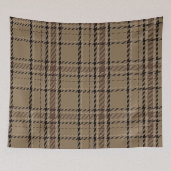 Item preview, Dark Academia Plaid Tartan in Black, Beige, and Brown designed and sold by Zab Butler Design.