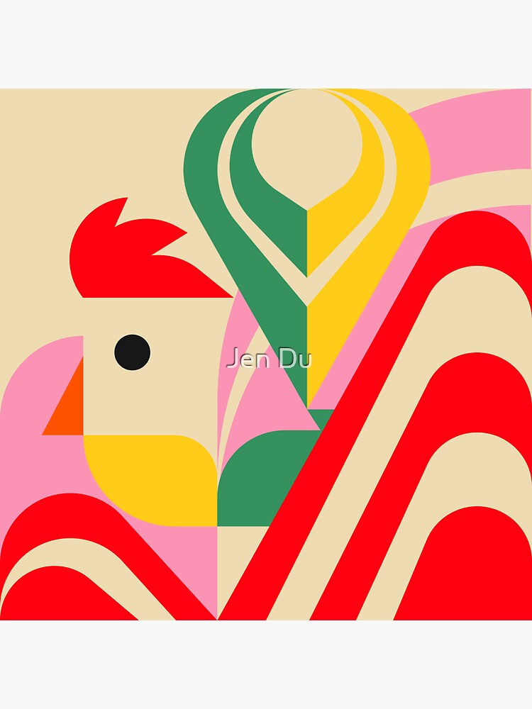 "Rooster Pride" Sticker for Sale by jendujendu Redbubble