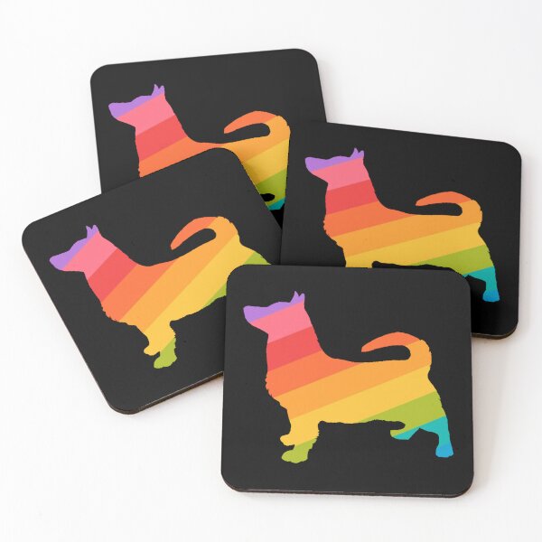 Item preview, Another tailed vallhund in gay pride rainbow designed and sold by ODINDISA.