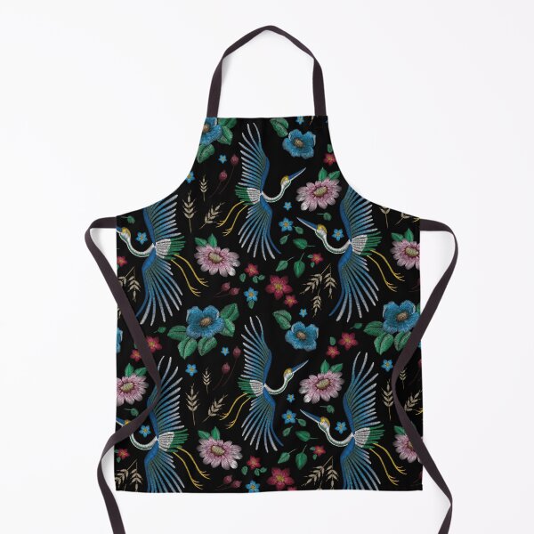 Item preview, Crane Birds and Flowers Seamless Pattern designed and sold by CreativeMagi.