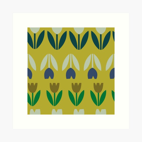 Item preview, Scandinavian style tulip pattern design designed and sold by thelake-goose.