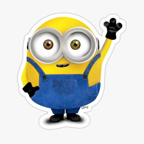 Item preview, Minion Bob happy face hello designed and sold by Shirley Li.