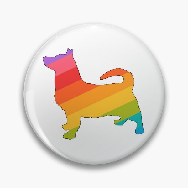 Item preview, Tailed Gay Pride Rainbow Swedish Vallhund Silhouette designed and sold by ODINDISA.