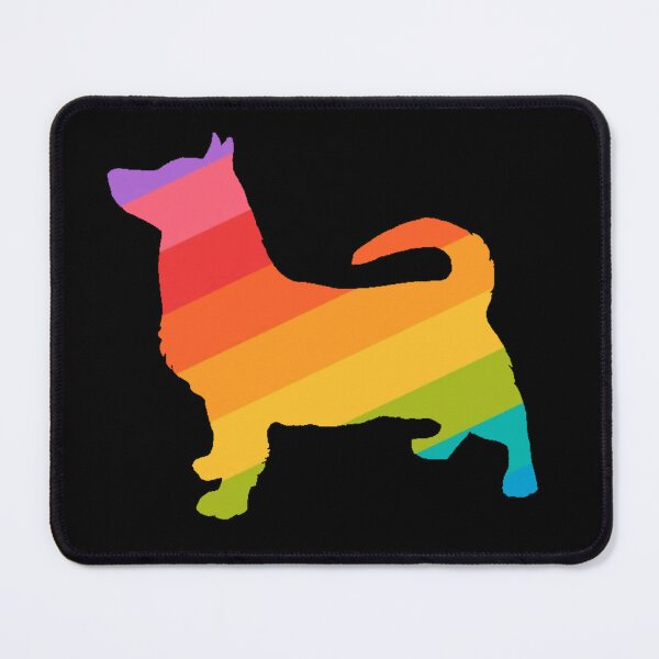 Item preview, Tailed Gay Pride Rainbow Swedish Vallhund Silhouette designed and sold by ODINDISA.