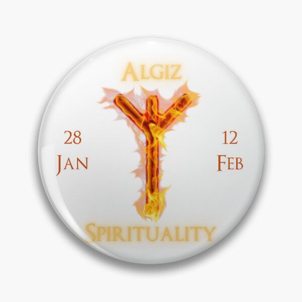 Item preview, Algiz Birthday Rune 28 Jan - 12 Feb   designed and sold by AgeOfHeroes.