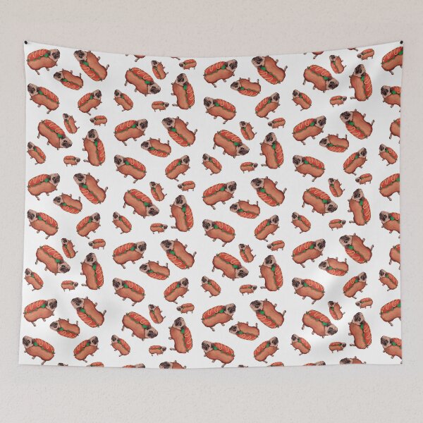 Item preview, A Pug Betrayed (white pattern) designed and sold by flockadoodle.