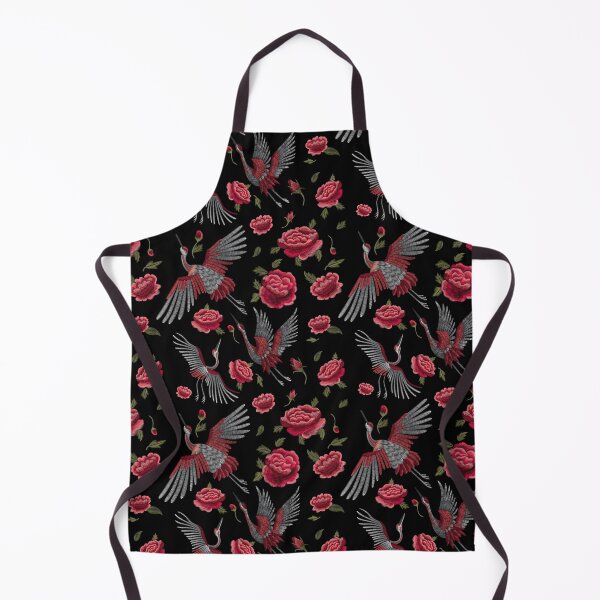 Item preview, Crane Birds and Roses Seamless Pattern designed and sold by CreativeMagi.