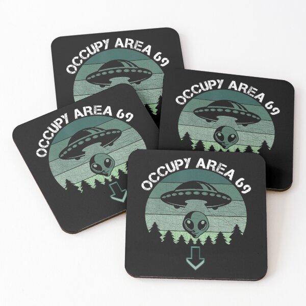 Item preview, Area 69 Occupy Futuristic Aliens Sunset Night Sky Ufos designed and sold by OhShirtTees.