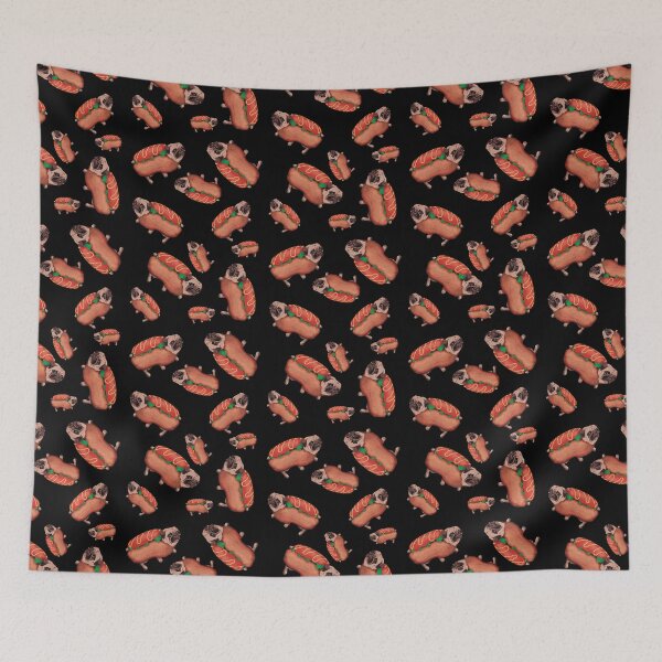 Item preview, A Pug Betrayed (black pattern) designed and sold by flockadoodle.