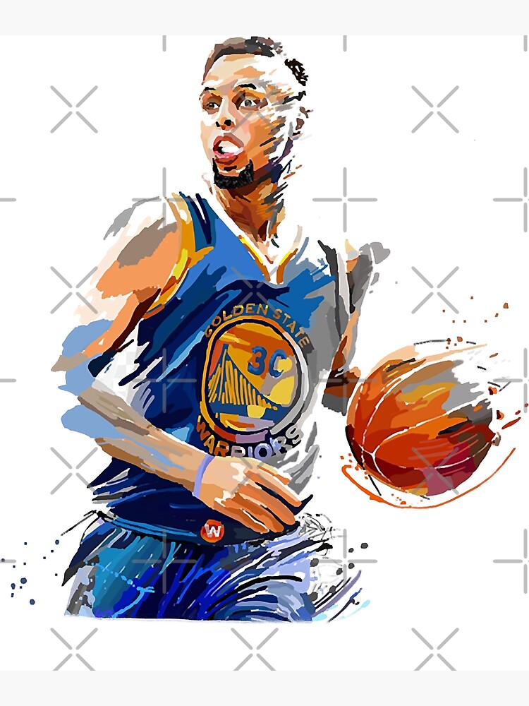 Stephen Curry basketball Player drawing print & Poster 