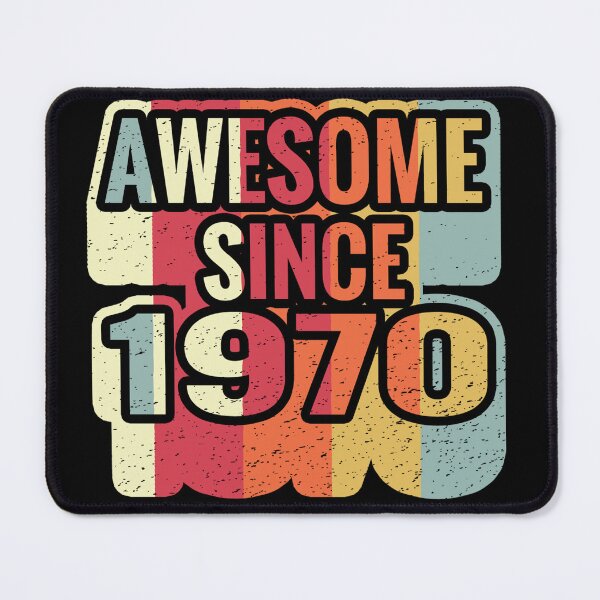 Item preview, Awesome Since 1970 Birthday 52th , 53th, 54th Birthday Retro vintage designed and sold by Assla ⭐⭐⭐⭐⭐.