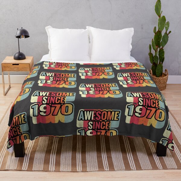 Item preview, Awesome Since 1970 Birthday 52th , 53th, 54th Birthday Retro vintage designed and sold by Assla ⭐⭐⭐⭐⭐.