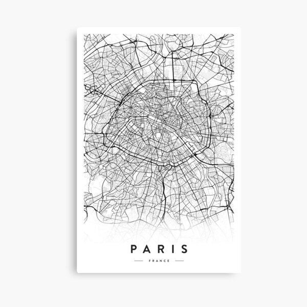 PARIS CITY MAP Leinwanddruck