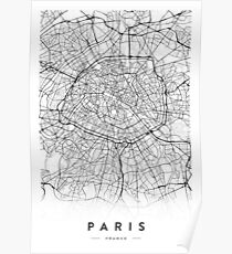 PARIS STADTPLAN Poster