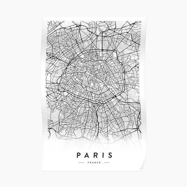 PARIS CITY MAP Poster