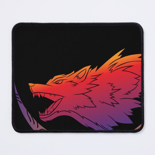 Item preview, angry wolf and crescent moon designed and sold by leen12 Art Designs Prints.