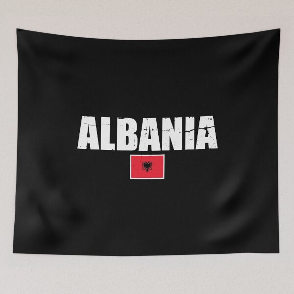 Item preview, Albania Vintage Albanian Flag designed and sold by max-it-out.