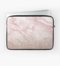 Roségold Champagner Glitter Farbverlauf Laptoptasche