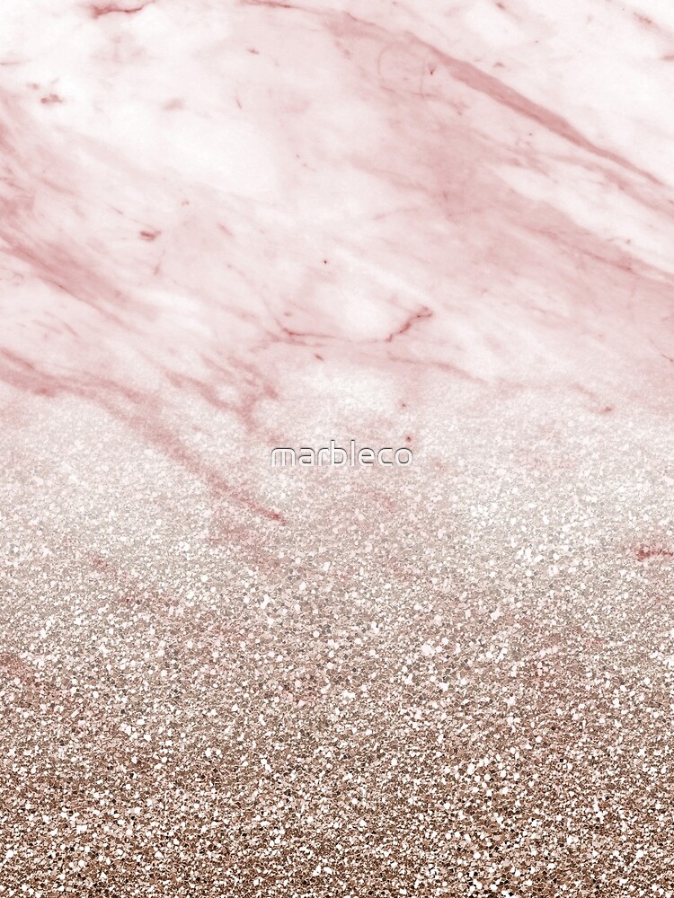 Rose gold champagne glitter gradient by marbleco