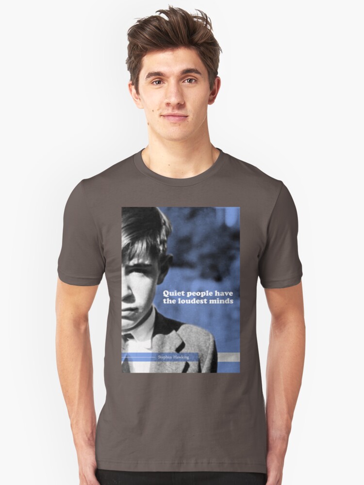 Alternate view of Stephen Hawking Quote 2 Slim Fit T-Shirt