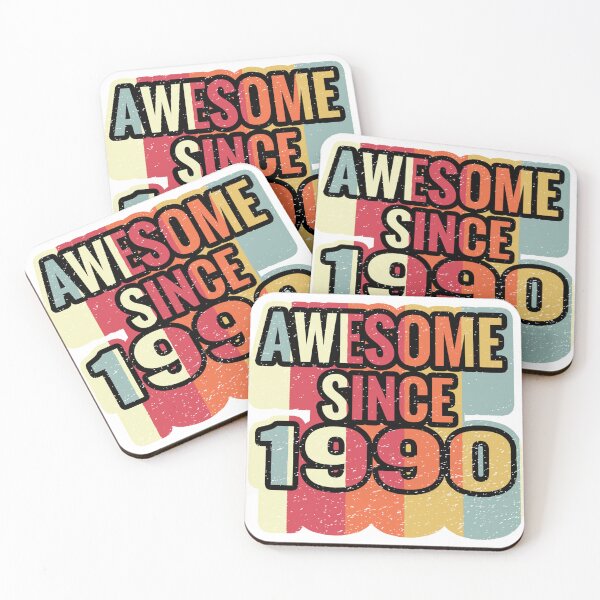 Item preview, Awesome Since 1990 32th Birthday Retro Vintage designed and sold by Assla ⭐⭐⭐⭐⭐.