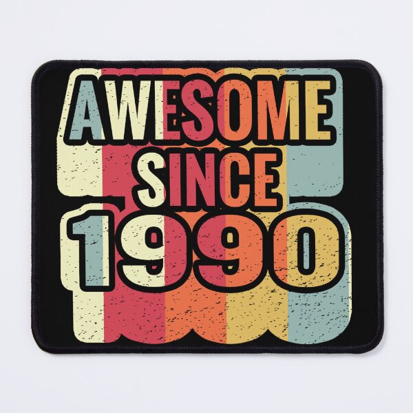 Item preview, Awesome Since 1990 32th Birthday Retro Vintage designed and sold by Assla ⭐⭐⭐⭐⭐.