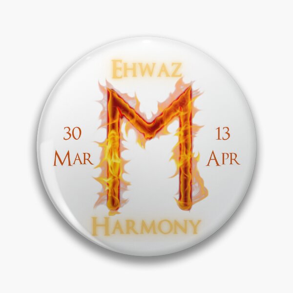 Item preview, Ehwaz Birthday Rune 30 Mar - 13 Apr designed and sold by AgeOfHeroes.