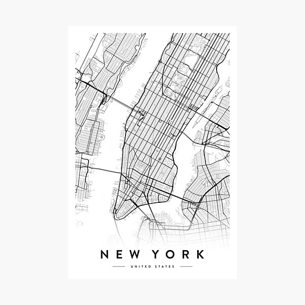 NEW YORK STADTPLAN Fotodruck