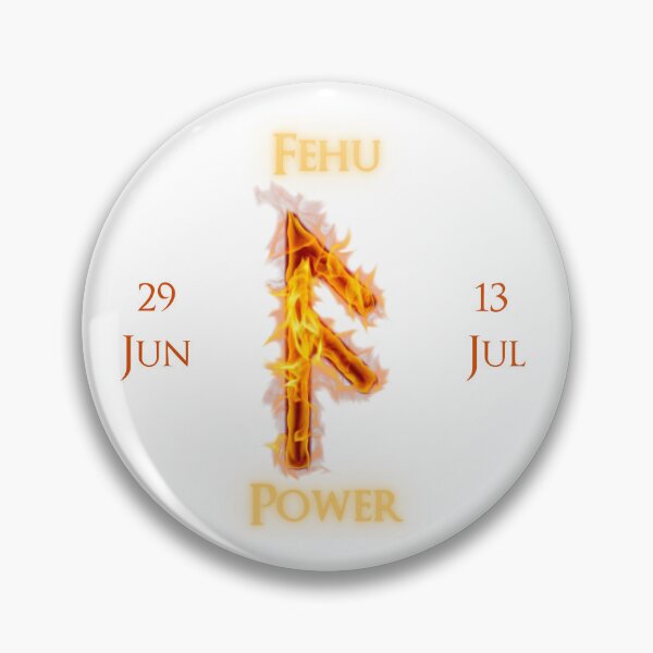 Item preview, Fehu Birthday Rune 29 Jun - 13 Jul designed and sold by AgeOfHeroes.