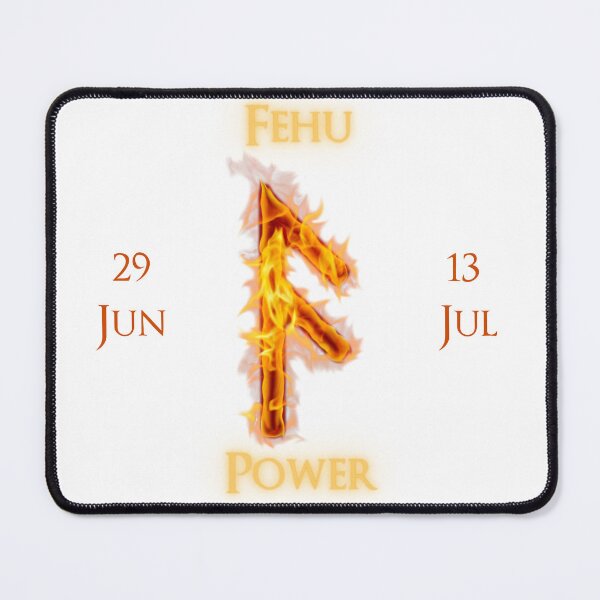 Item preview, Fehu Birthday Rune 29 Jun - 13 Jul designed and sold by AgeOfHeroes.