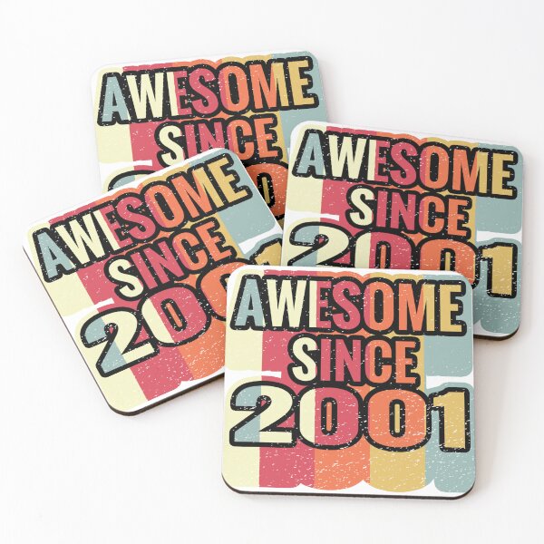 Item preview, Awesome Since 2001 21th Birthday Retro Vintage designed and sold by Assla ⭐⭐⭐⭐⭐.