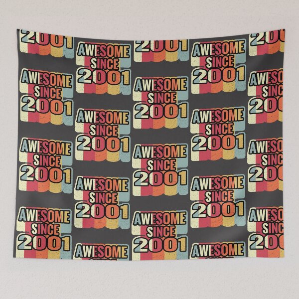 Item preview, Awesome Since 2001 21th Birthday Retro Vintage designed and sold by Assla ⭐⭐⭐⭐⭐.