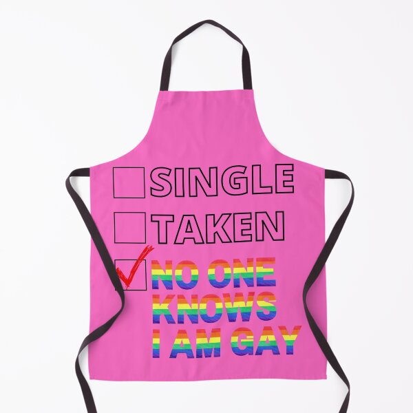 Item preview, Single Taken No One Knows I Am Gay Checkmark For Gay Jokes Lovers In Pink designed and sold by LuckyKermit.