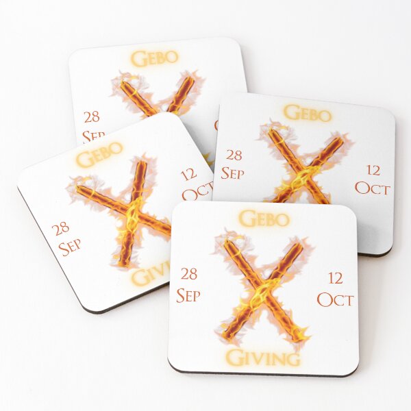 Item preview, Gebo Birthday Rune 28 Sep - 12 Oct designed and sold by AgeOfHeroes.
