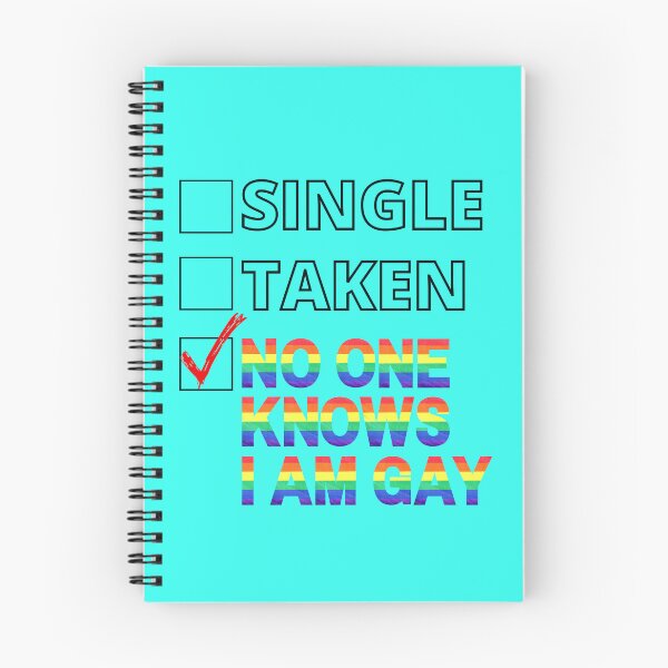 Item preview, Single Taken No One Knows I Am Gay Checkmark For Gay Jokes Lovers In Cyan designed and sold by LuckyKermit.