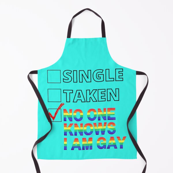 Item preview, Single Taken No One Knows I Am Gay Checkmark For Gay Jokes Lovers In Cyan designed and sold by LuckyKermit.