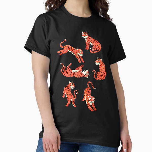 Vista previa del artículo con la obra «Ilustración de tigre simple - negro», diseñado y vendido por TigaTiga.