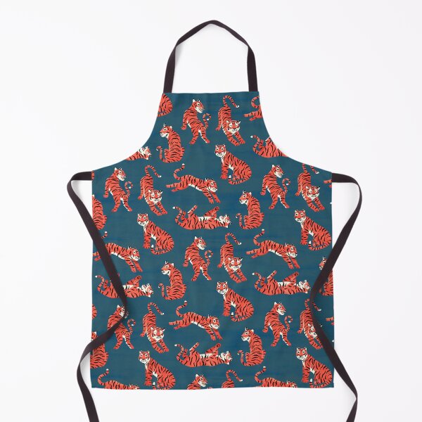 Item preview, Simple Tiger Illustration - Coral and Navy designed and sold by TigaTiga.