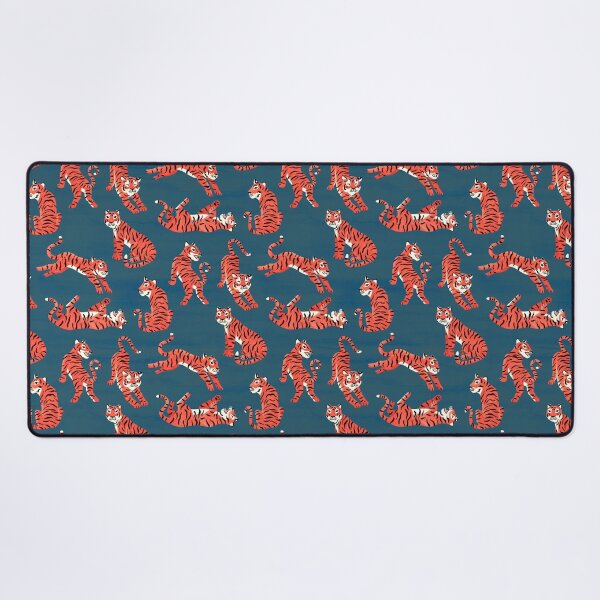 Item preview, Simple Tiger Illustration - Coral and Navy designed and sold by TigaTiga.