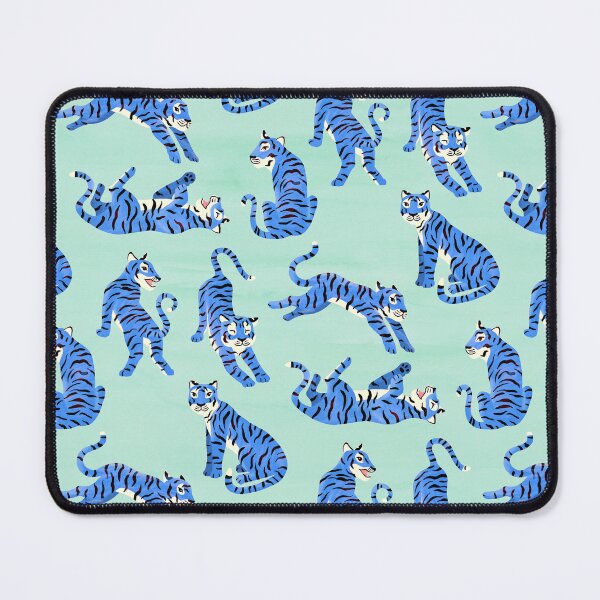 Item preview, Simple Tiger Illustration - Mint and Blue  designed and sold by TigaTiga.